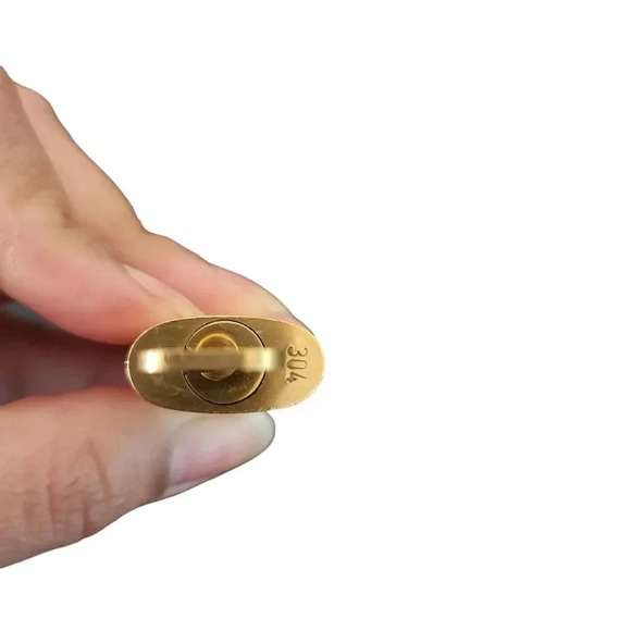 Louis Vuitton Padlock and Key Brass Gold Authentic # 304 Excellent Condition - Picture 7 of 9